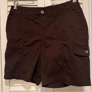 Style & Co. Women's Zig Zag Stitch, Petite Mid-rise Cargo Shorts